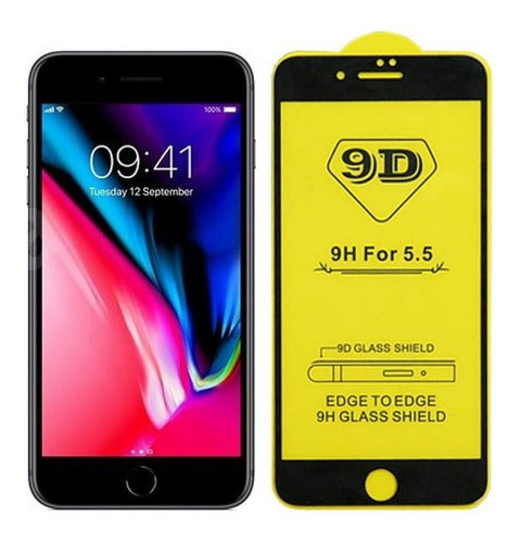 Cristal 9D para iPhone SE, 8, 7, 6s y 6 negro Cristal 9D para iPhone SE, 8, 7, 6s y 6 negro